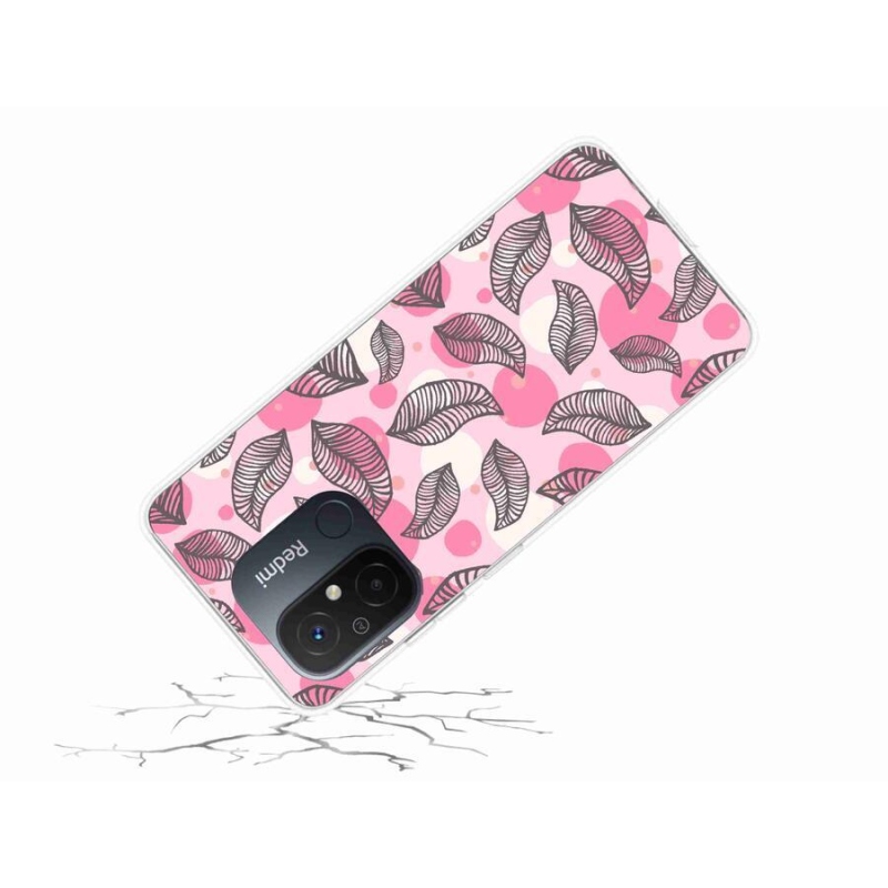 Gél borító mmCase a Xiaomi Redmi 12C-hez - rajzfilmes hulló levelek