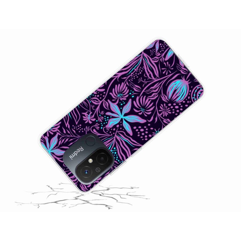 Gél borító mmCase a Xiaomi Redmi 12C-hez - virágok 2
