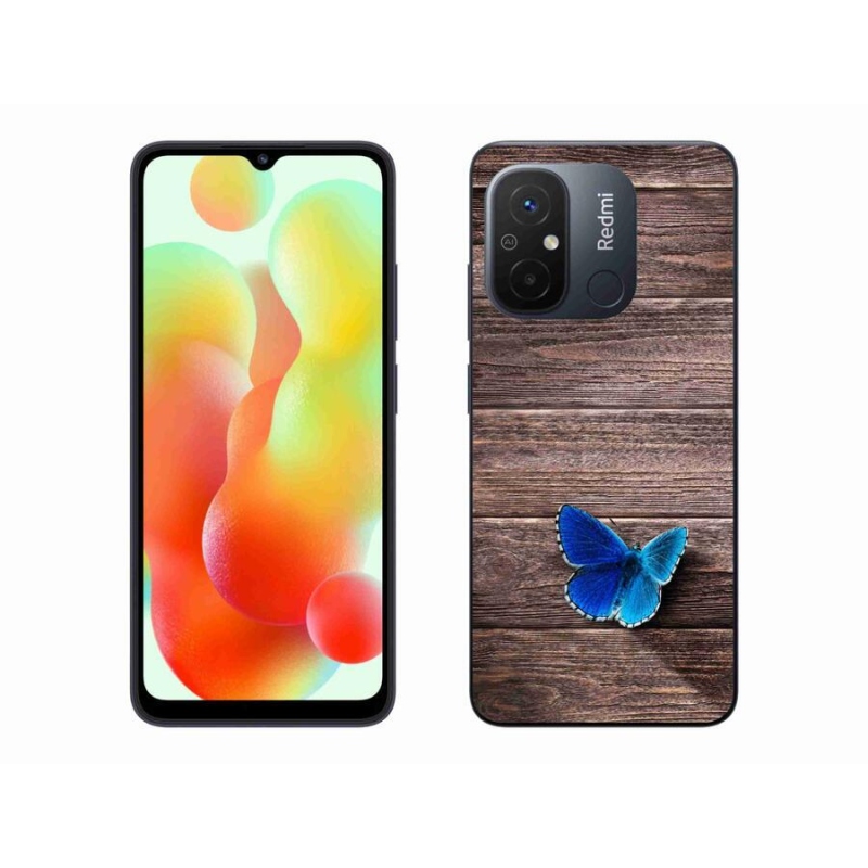 Gél borítás mmCase a Xiaomi Redmi 12C-hez - kék pillangó 1