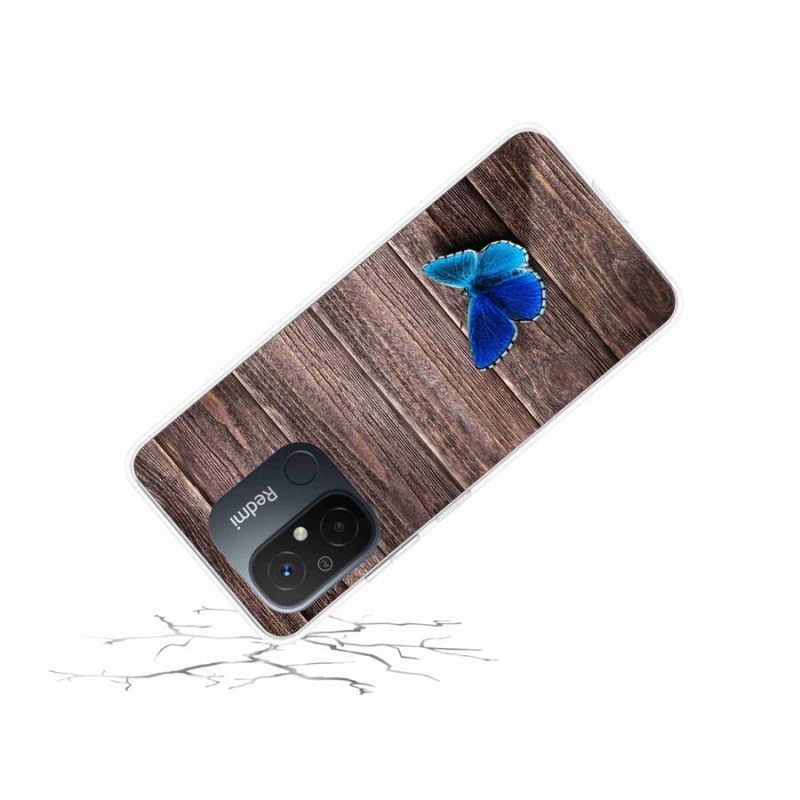 Gél borítás mmCase a Xiaomi Redmi 12C-hez - kék pillangó 1