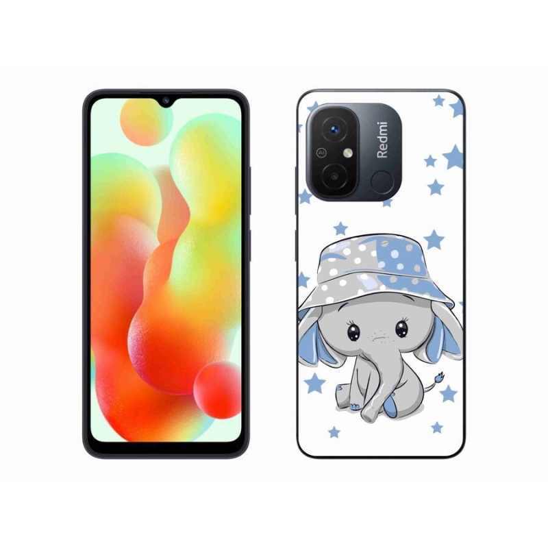 Gél borítás mmCase a Xiaomi Redmi 12C-hez - kék elefánt