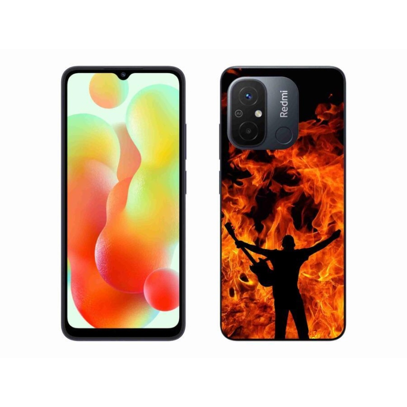 Gél borító mmCase a Xiaomi Redmi 12C-hez - zenész és tűz
