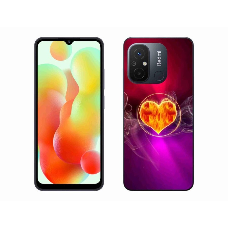 Gél borítás mmCase a Xiaomi Redmi 12C számára - tüzes szív