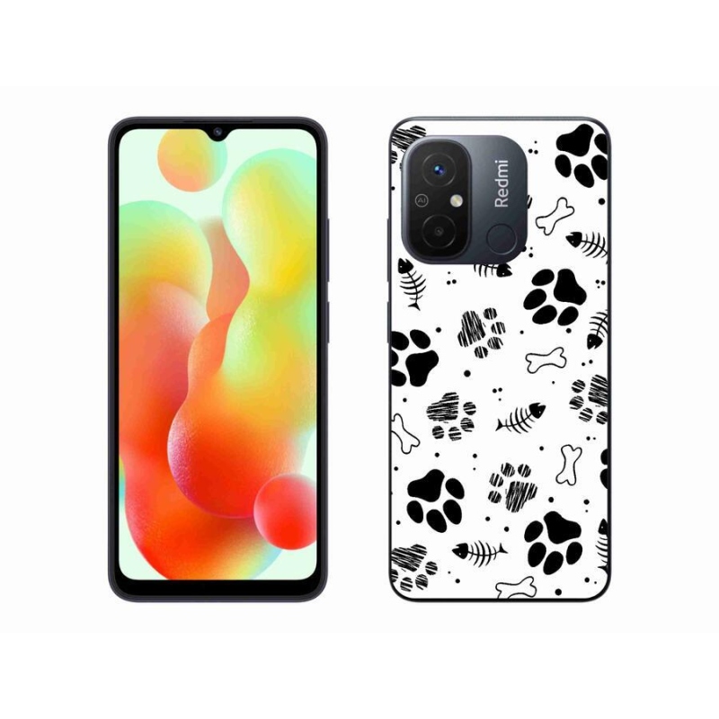 Gél borítás mmCase a Xiaomi Redmi 12C-hez - kutyamancsok 1