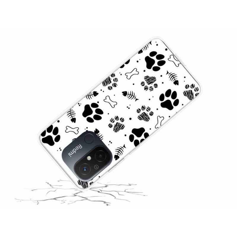 Gél borítás mmCase a Xiaomi Redmi 12C-hez - kutyamancsok 1