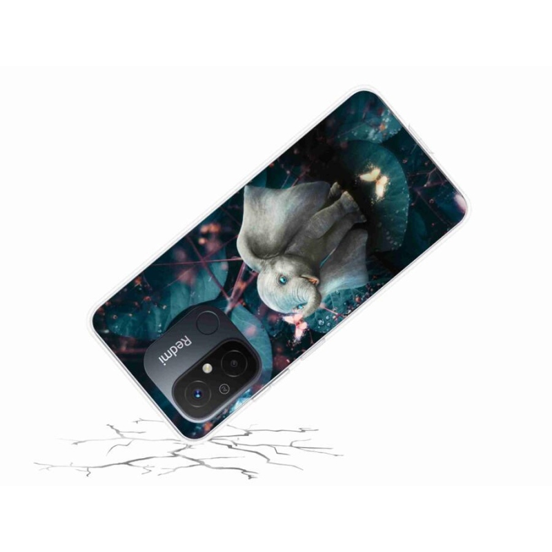 Gél borítás mmCase a Xiaomi Redmi 12C-hez - aranyos elefánt