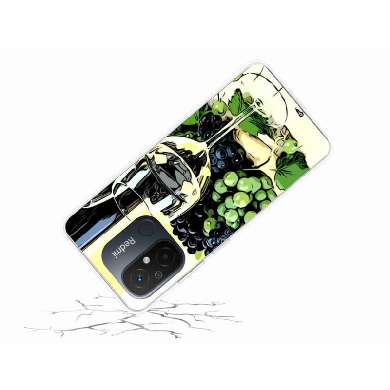 Gél borítás mmCase a Xiaomi Redmi 12C-hez - pohár bor