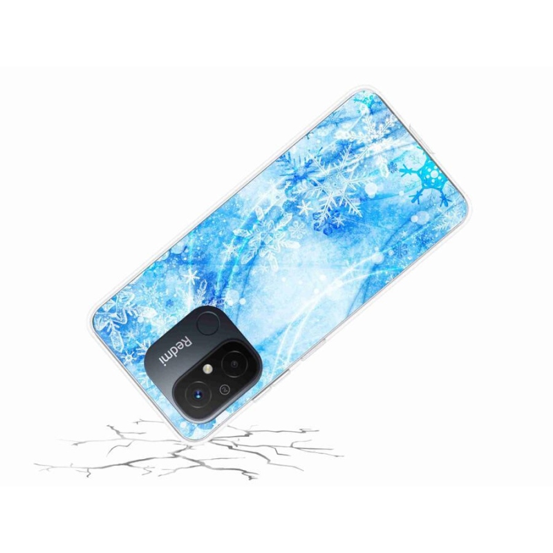Gél borítás mmCase a Xiaomi Redmi 12C-hez - hópelyhek