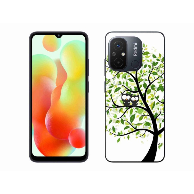 Gél borító mmCase a Xiaomi Redmi 12C-hez - baglyok a fán