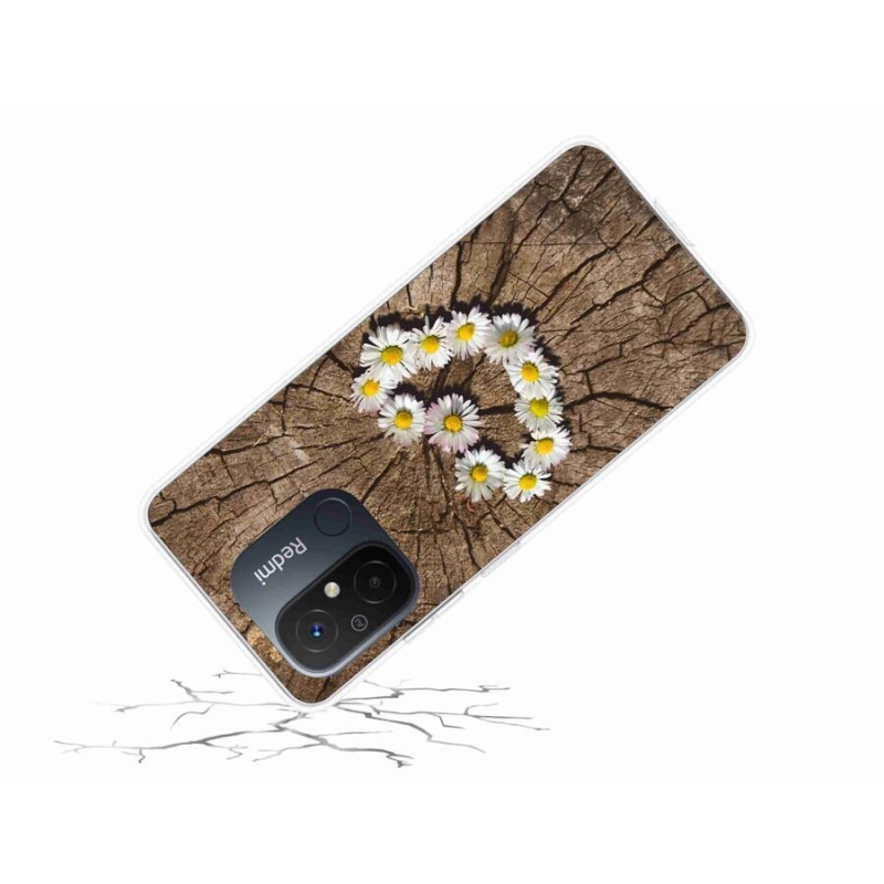 Gél borítás mmCase a Xiaomi Redmi 12C-hez - százszorszépek szíve