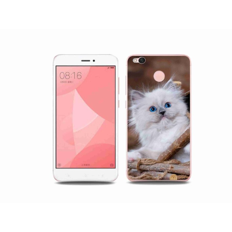 Gél borítás mmCase a Xiaomi Redmi 4X-hez - fehér cica