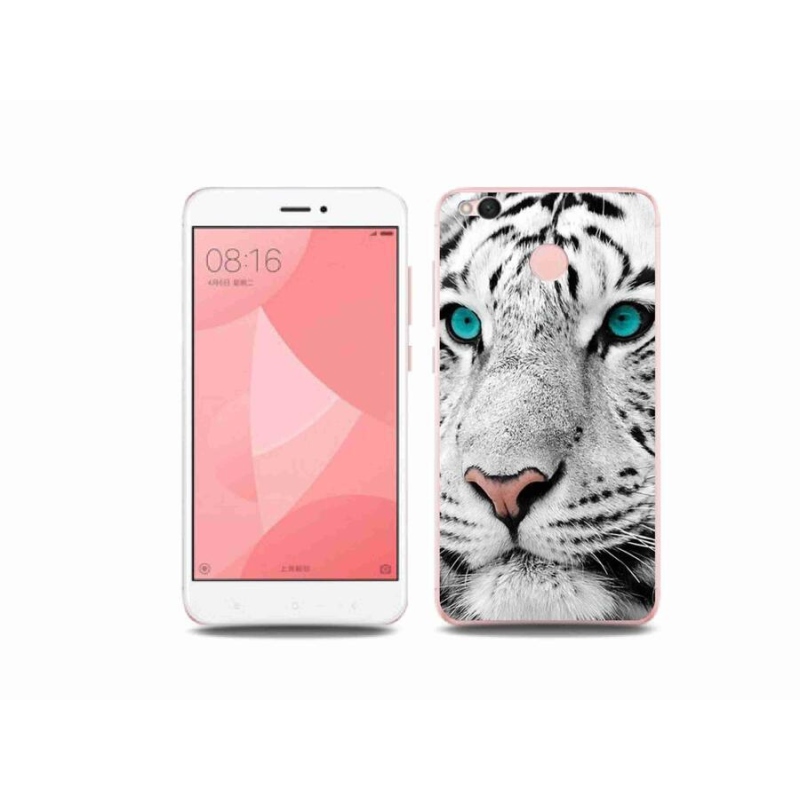Gél borítás mmCase a Xiaomi Redmi 4X-hez - fehér tigris