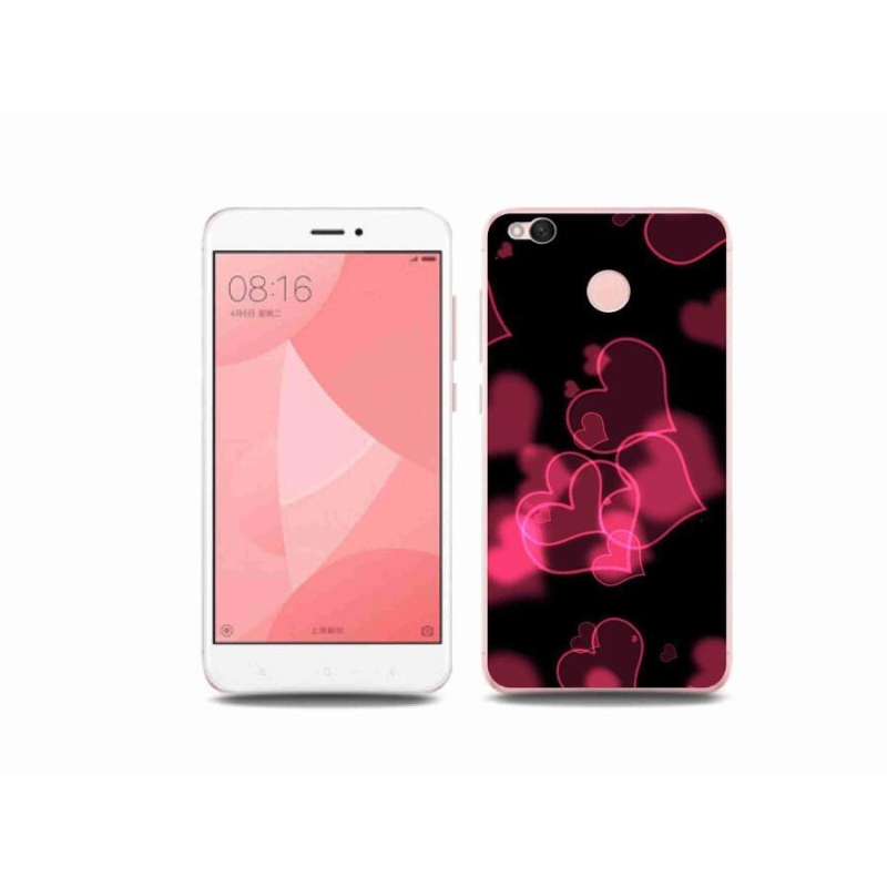 Gél borítás mmCase a Xiaomi Redmi 4X-hez - piros szívek