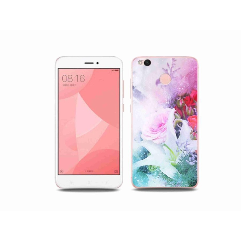 Gél borító mmCase a Xiaomi Redmi 4X-hez - virágok 4