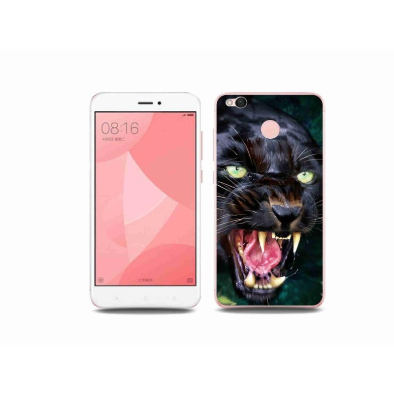 Gél borítás mmCase a Xiaomi Redmi 4X-hez - dühös fekete párduc