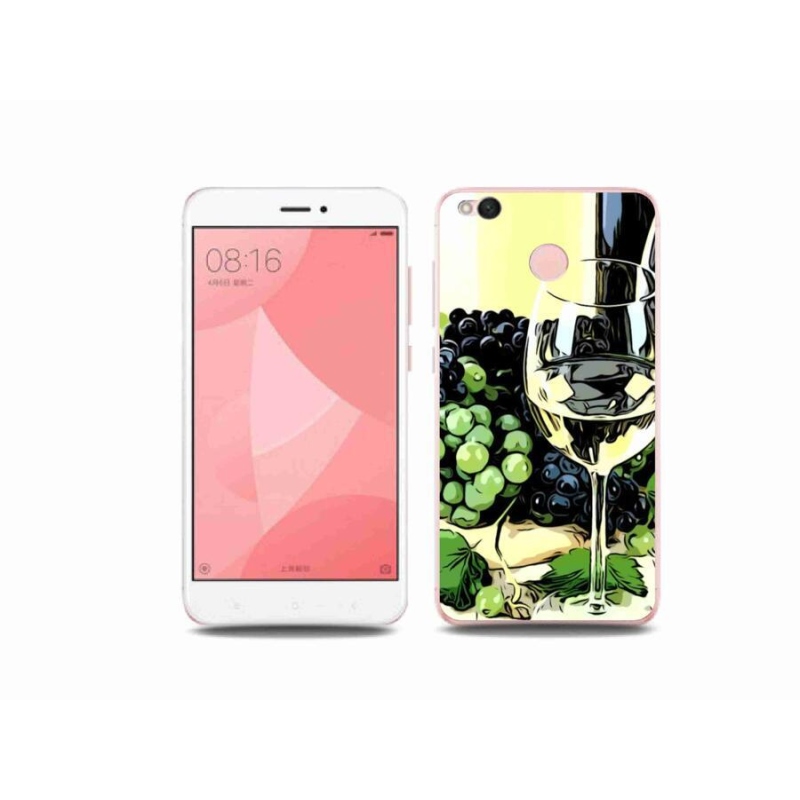 Gél borító mmCase a Xiaomi Redmi 4X-hez - pohár bor