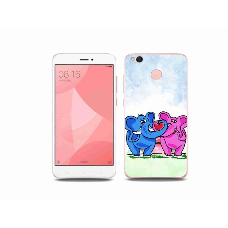 Gél borítás mmCase a Xiaomi Redmi 4X-hez - szerelmes az elefántokba