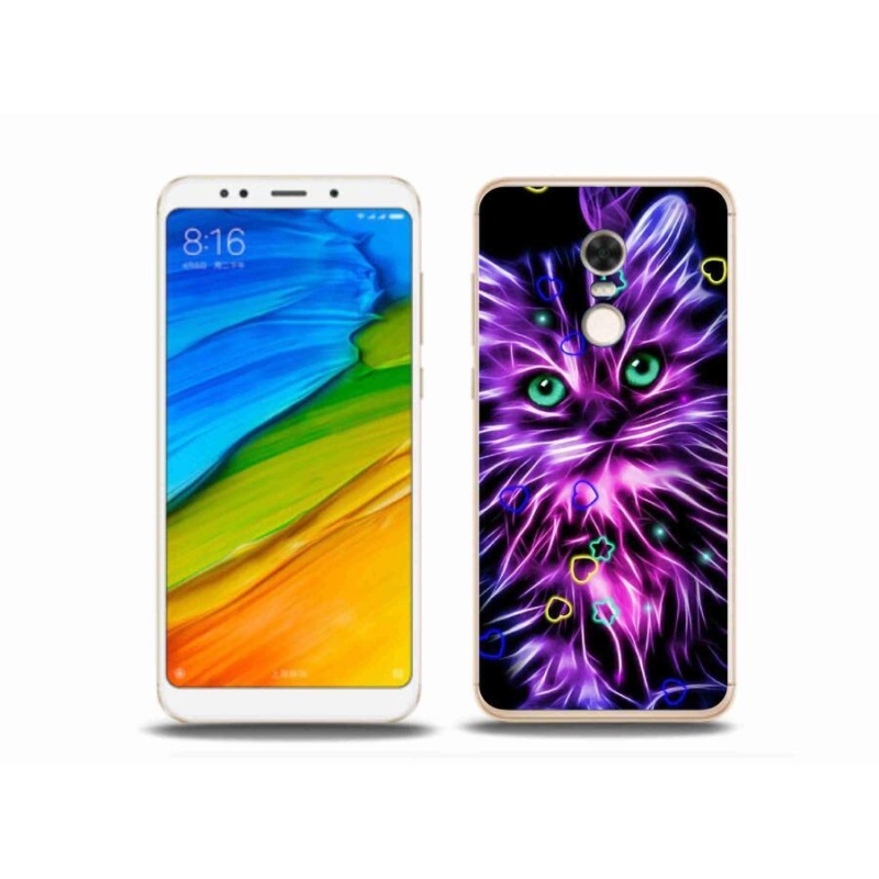 Gél borítás mmCase a Xiaomi Redmi 5 Plus számára - absztrakt macska