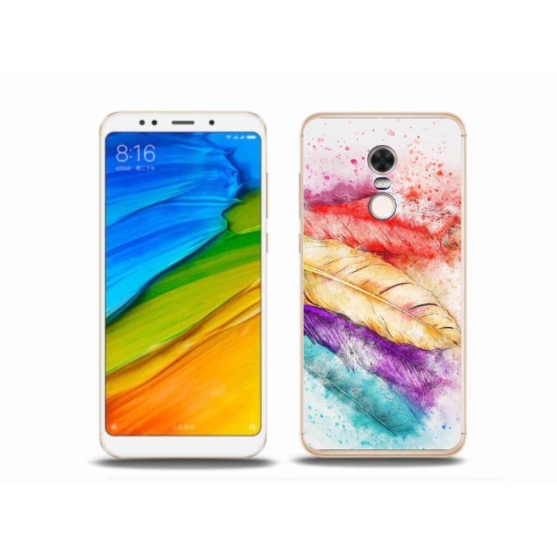 Gél borítás mmCase a Xiaomi Redmi 5 Plus-hoz - színes tollak