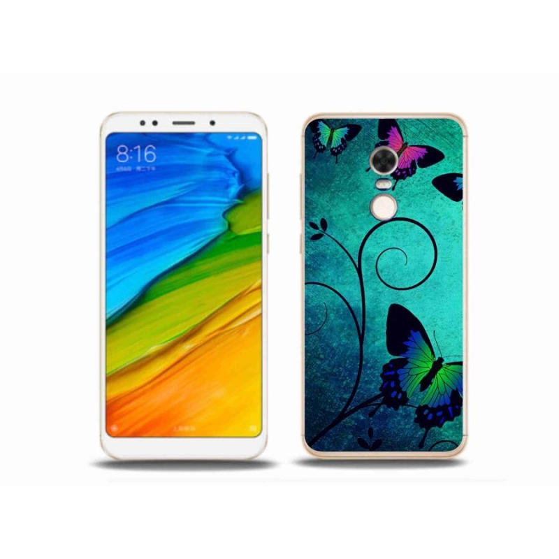 Gél borítás mmCase a Xiaomi Redmi 5 Plus számára - színes pillangók