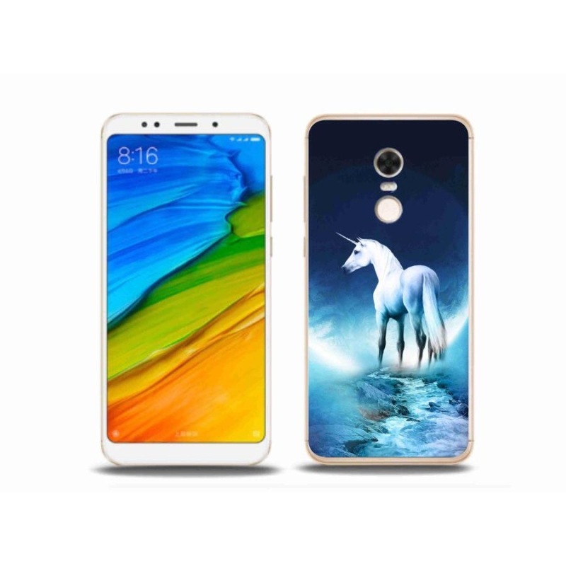 Gél borítás mmCase a Xiaomi Redmi 5 Plus készülékhez - fehér egyszarvú