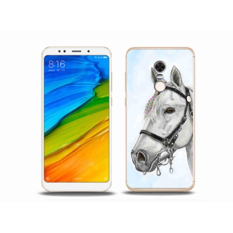 Gél borítás mmCase a Xiaomi Redmi 5 Plus-hoz - fehér ló 1