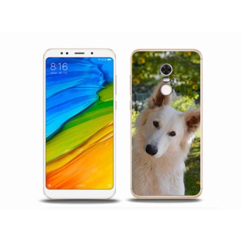 Gél borítás mmCase a Xiaomi Redmi 5 Plus számára - fehér Svájci pásztor 1