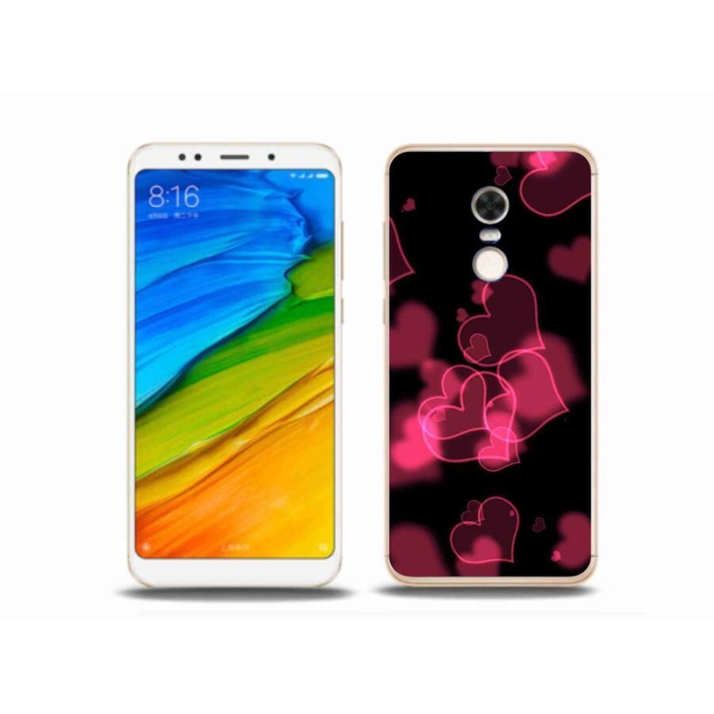Gél borítás mmCase a Xiaomi Redmi 5 Plus készülékhez - piros szívek