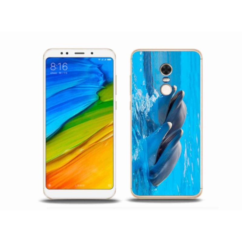 Gél borítás mmCase a Xiaomi Redmi 5 Plus számára - delfinek