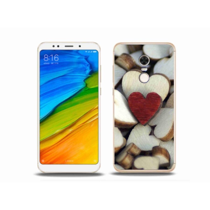Gél borítás mmCase a Xiaomi Redmi 5 Plus számára - gravírozott piros szív