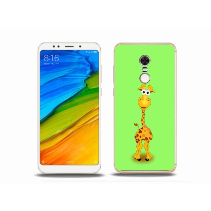 Gél borítás mmCase a Xiaomi Redmi 5 Plus számára - rajzfilm zsiráf