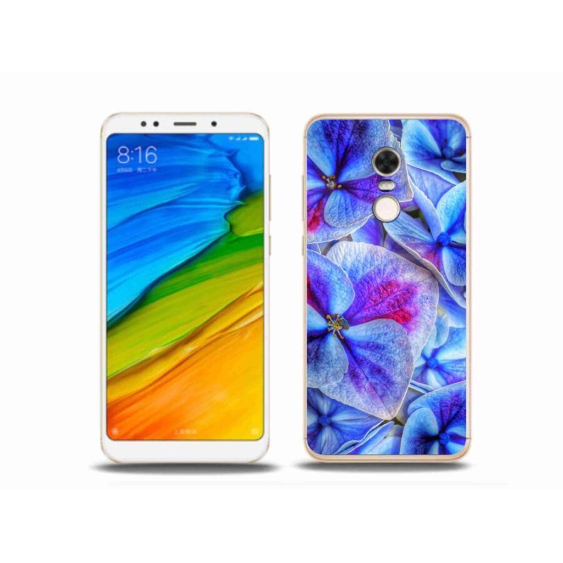 Gél borítás mmCase a Xiaomi Redmi 5 Plus számára - kék virágok 1