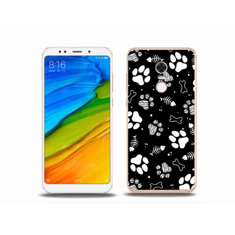 Gél borítás mmCase a Xiaomi Redmi 5 Plus számára - kutyamancsok