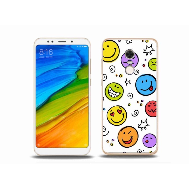 Gél borítás mmCase a Xiaomi Redmi 5 Plus számára - smiley-k