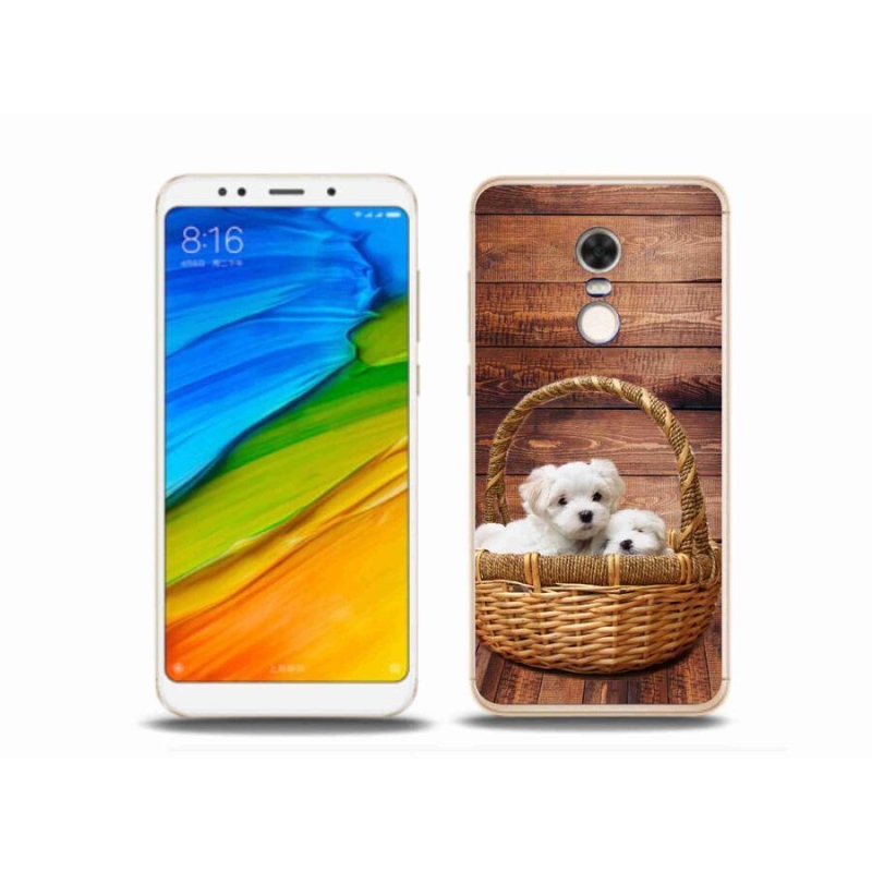 Gél borítás mmCase a Xiaomi Redmi 5 Plus számára - kölyökkutyák