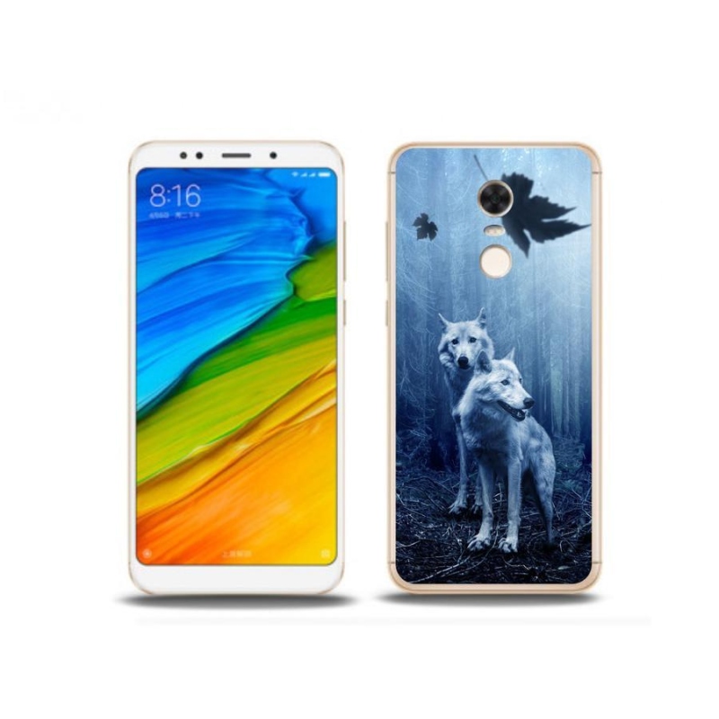 Gél borítás mmCase a Xiaomi Redmi 5 Plus számára - farkasok az erdőben