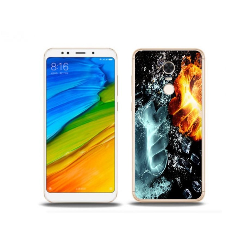 Gél borítás mmCase a Xiaomi Redmi 5 Plus számára - víz és tűz