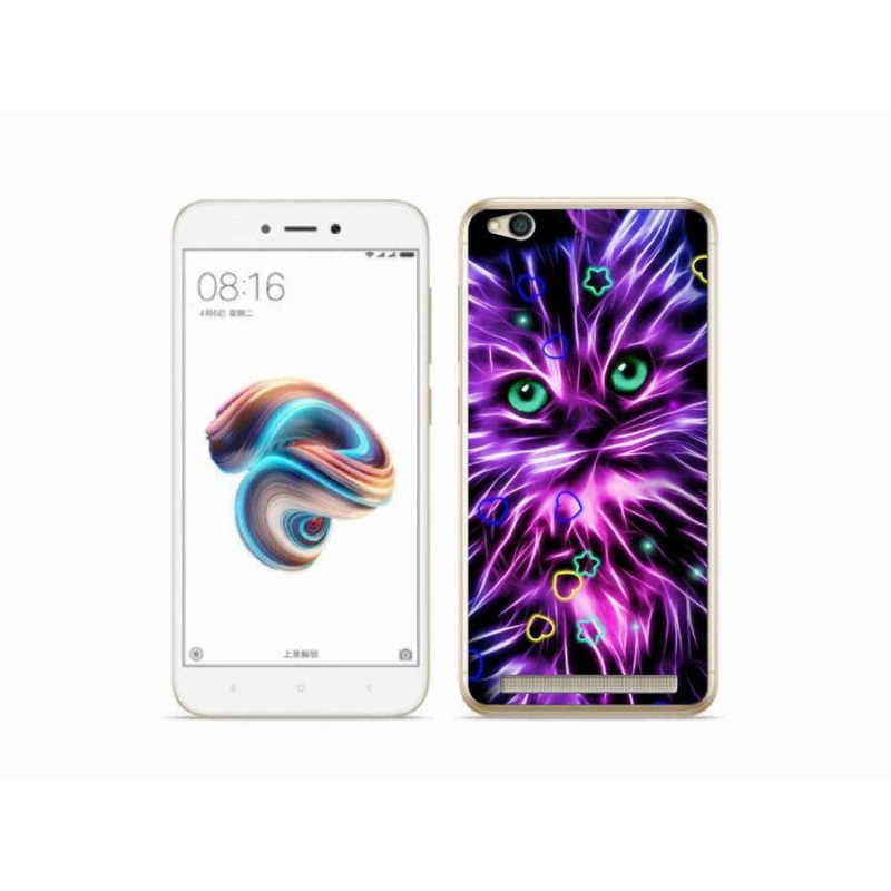 Gél borítás mmCase a Xiaomi Redmi 5A számára - absztrakt macska