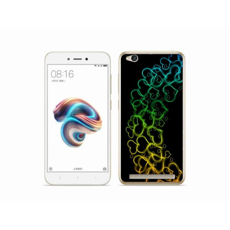 Gél borítás mmCase a Xiaomi Redmi 5A számára - színes szívek