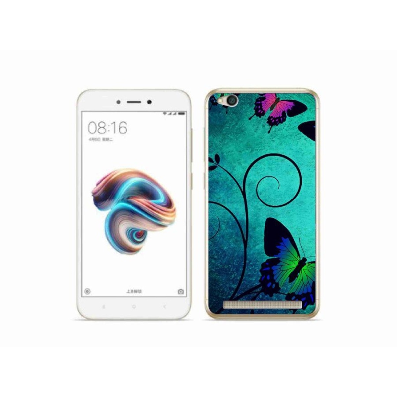 Gél borítás mmCase a Xiaomi Redmi 5A számára - színes pillangók