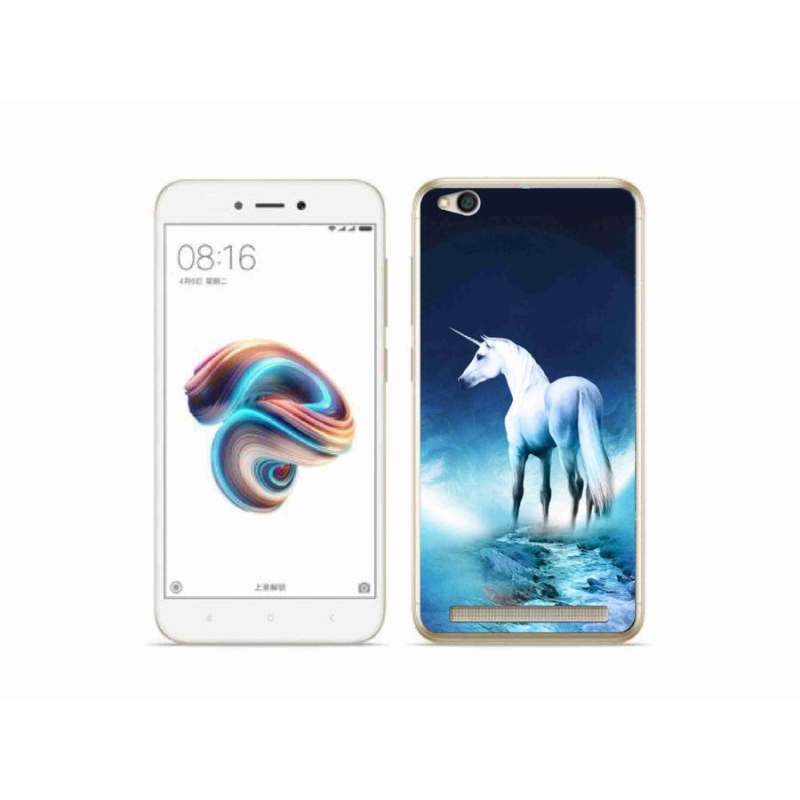 Gél borítás mmCase a Xiaomi Redmi 5A számára - fehér egyszarvú