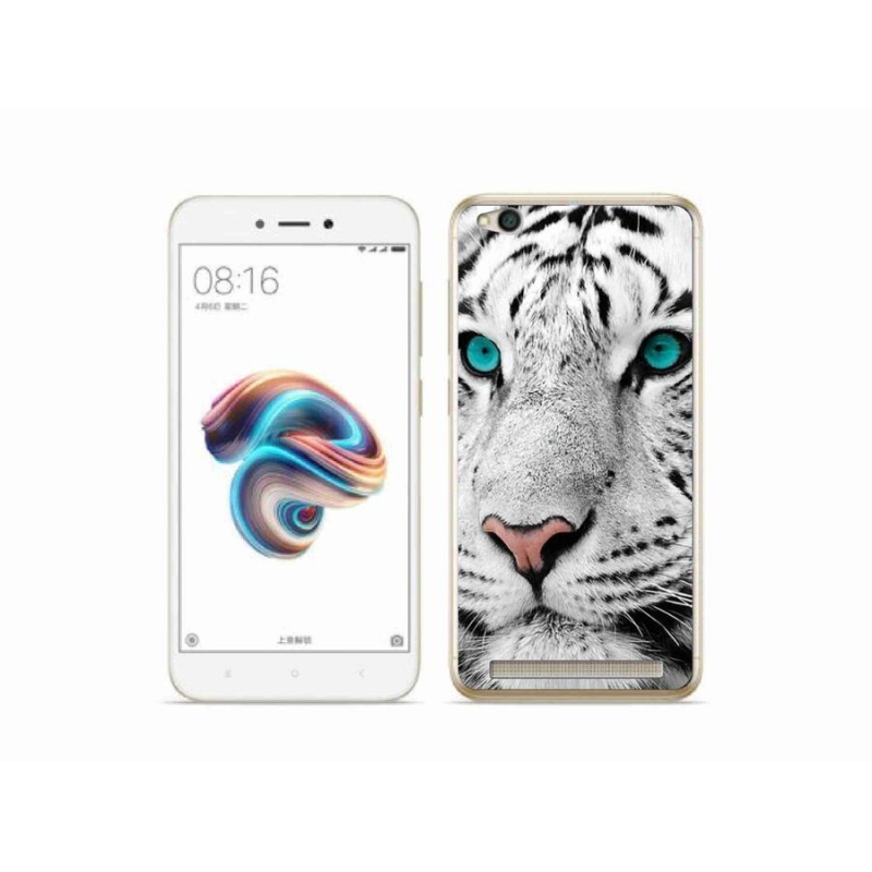 Gél borítás mmCase a Xiaomi Redmi 5A számára - fehér tigris