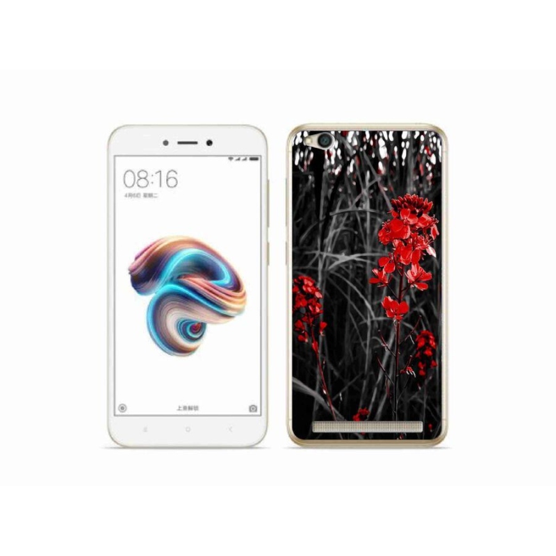 Gél borítás mmCase a Xiaomi Redmi 5A - piros növényhez