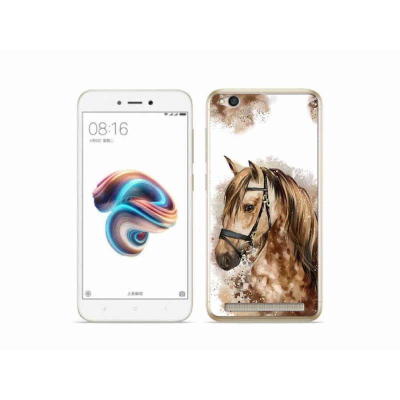 Gél borítás mmCase a Xiaomi Redmi 5A számára - barna rajzfilm ló