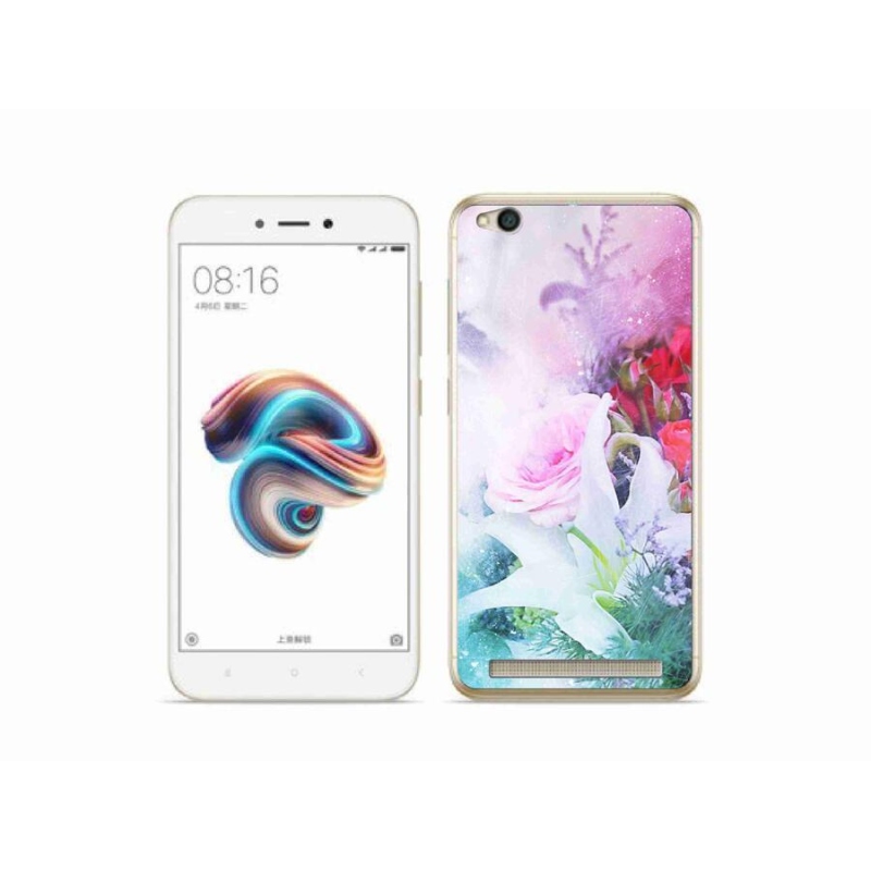 Gél borító mmCase a Xiaomi Redmi 5A számára - virágok 4