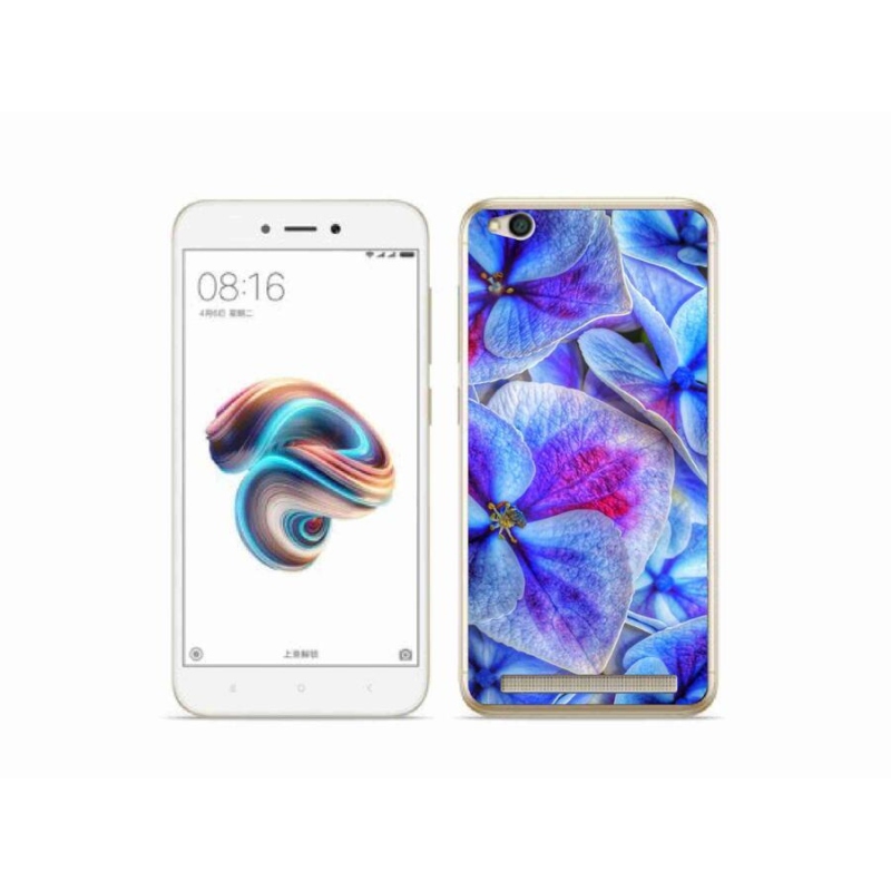 Gél borító mmCase a Xiaomi Redmi 5A - kék virágok 1