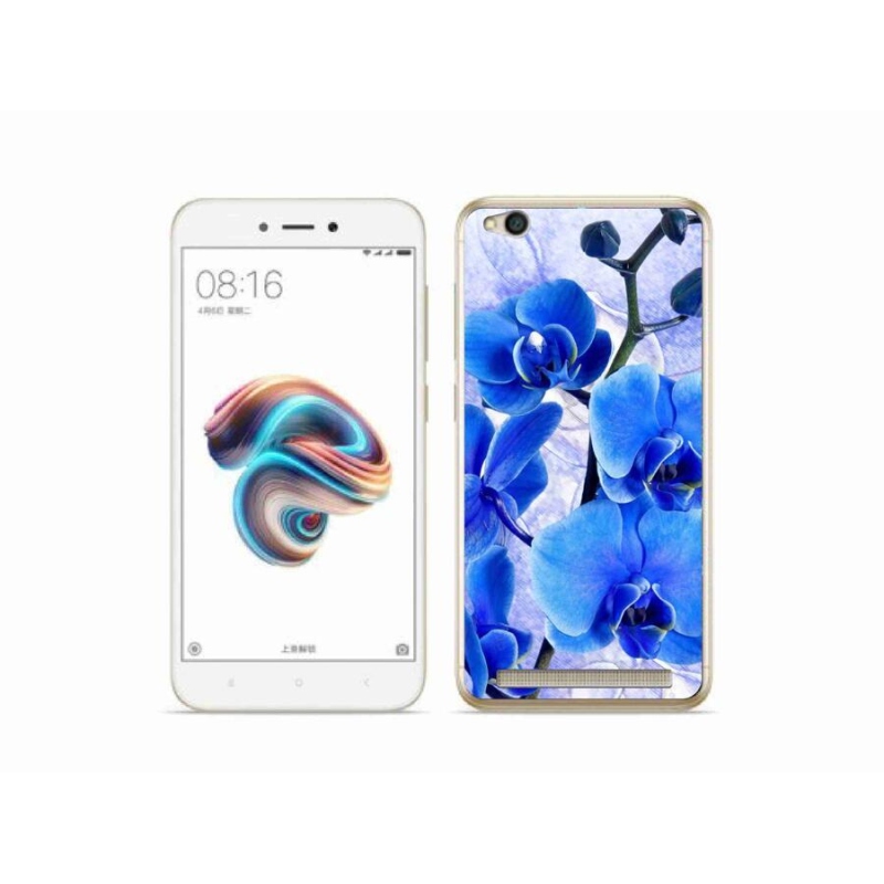 Gél borítás mmCase a Xiaomi Redmi 5A számára - kék virágok
