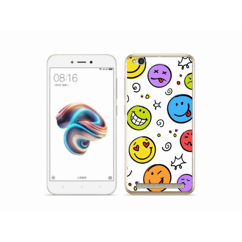 Gél borító mmCase a Xiaomi Redmi 5A számára - smiley-k