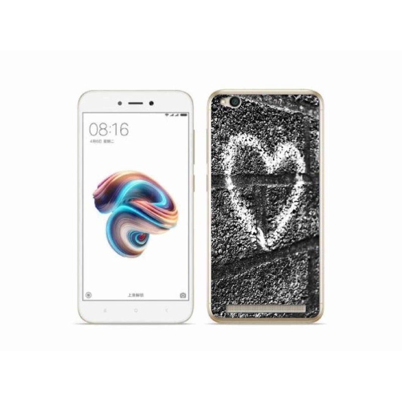 Gél borítás mmCase a Xiaomi Redmi 5A számára - szív a falon