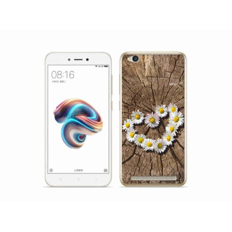 Gél borítás mmCase a Xiaomi Redmi 5A számára - százszorszépek szíve